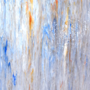 Artisan Blue, White, Orange Opal Flemish